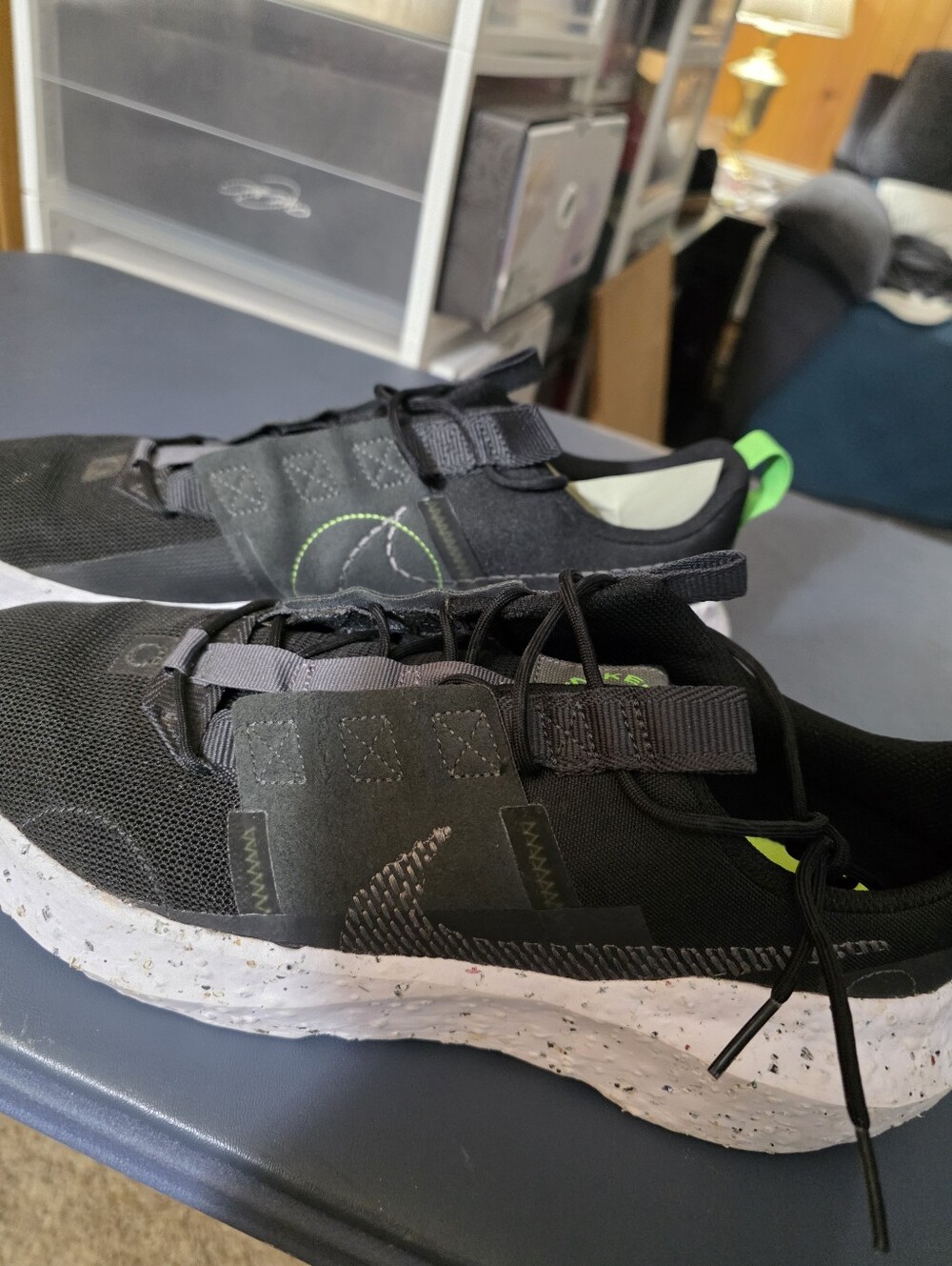 Nike Crater Impact, Size 11.5m Men's Black Athletic Sneakers New